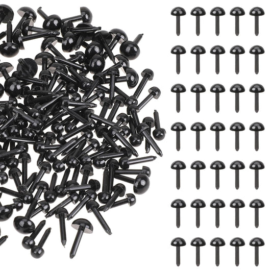Black Safety Eyes, 500 Pieces Mini Crochet Eyes 3-6 Mm Safety Eyes Small Ball Craft Eyes Plastic Doll Safety Eyes Without Washers for Crochet Stuffed Animals Puppet Crafts Doll Making Supplies