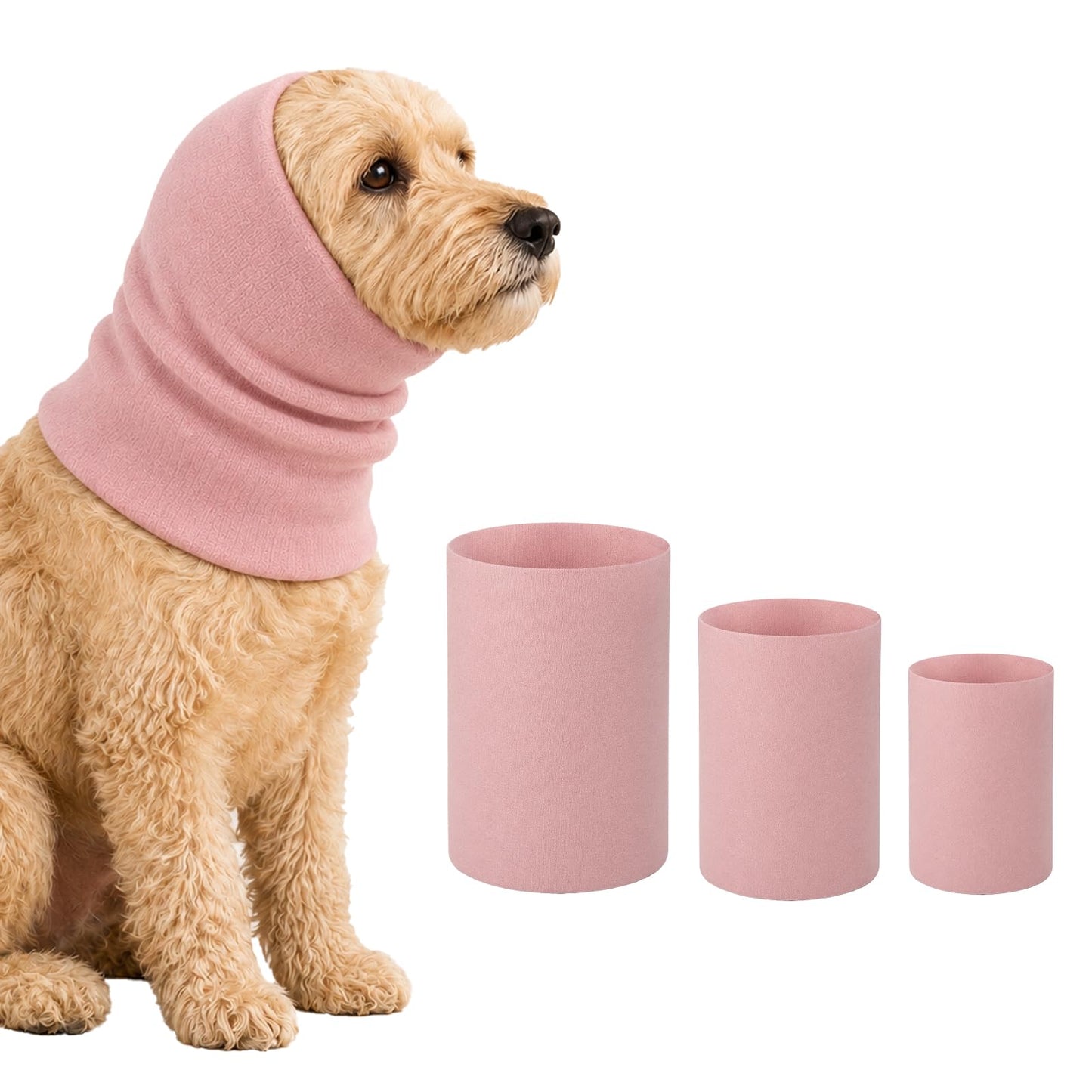 3 Pack Dog Calming Hoodie High Elastic Pet Anxiety Relief Ear Wrap