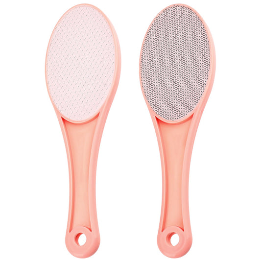 2 Pack Glass Foot File Callus Remover Double Sided Foot Callus Remover Hard Skin Remover for Feet Foot Scrubber Hygienic Pedicure Tool for Smoother and Softer Feet(Pink)