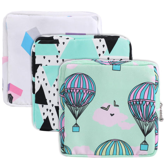 QfwdfcTrenz 3 Pcs Sanitary Napkin Storage Bag Reusable Tampon Towel Holder Portable Period Bags with Zipper Feminine Product Organizer for Storing Sanitary Napkins Lipstick Credit Cards