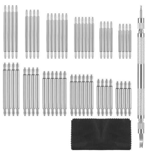Ezymivs Watch Band Pins Replacement Kit with 56PCS Watch Band Link Pins, Watchs Repair Kit to Replace the Watches Strap, Watches Link Remover Tool for Watch-Repair and Watch-Band Removal, 6 Sizes