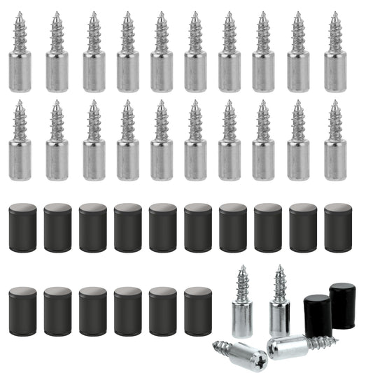 Pack of 30 Self-Tapping Screw Shelf Brackets Shelf Pins with Rubber Protection Shelf Holder Shelf Holder Self-Tapping Shelf Supports for Cabinet Bookcase Cabinet Furniture