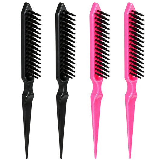 Xelsluthe 4PCS Teasing Brush for Fine Hair Tease Comb Hair Teasing Comb