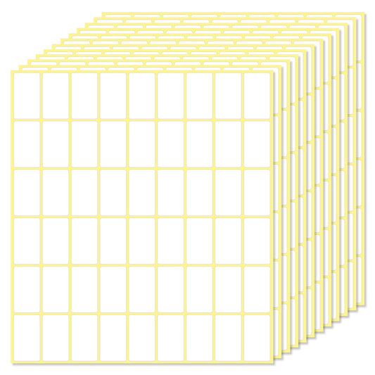 1620 Pcs Blank Rectangle Labels 16×28mm Write On Price Tags Stickers Small Matte White Label Sticker Removable Sticky Labels for Jars Diamond Art Boxes File Folders Envelopes