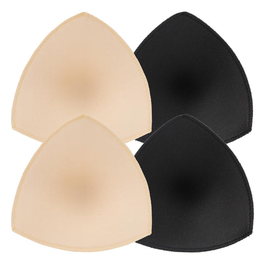 Mozeat Lens 2 Pairs Removable Bra Pads Inserts Triangle Sports Bra Inserts Bra Cups Insert Sports Bra Pad Push Up Breast Bra Insert Pads Removable Sew in Bra Cups for Women