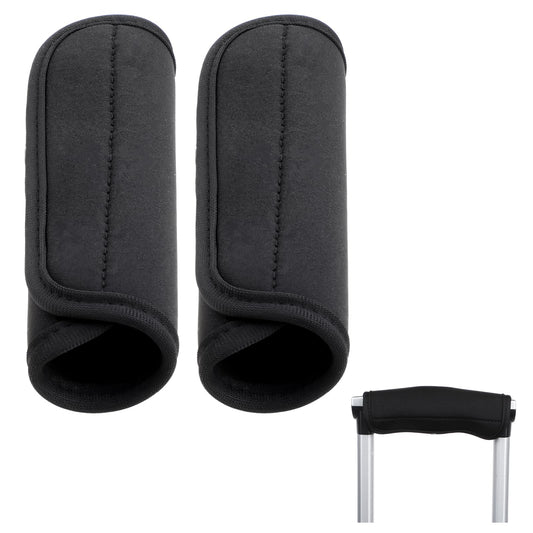 2 Pcs Luggage Handle Wraps for Suitcase Soft Luggage Handle Covers Comfort Luggage Handle Wrap Suitcase Handle Wraps for Comfortable Travel Accessories (Black)