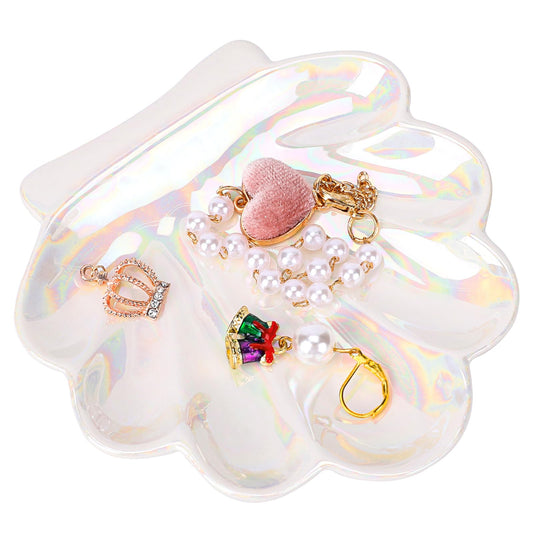 KALIONE Shell Jewelry Tray, Pendant Tray, Jewelry Dish, Keys Bowl for Entryway, Seashell Ring Tray for Jewelry, Jewelry Dish for Home Bathroom Decor, Seashell Jewelry Bowl Gift for Women Girls