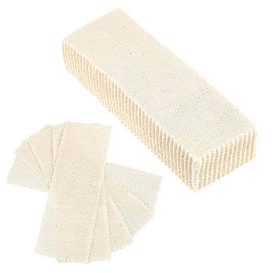 KALIONE 100 Pieces Natural Muslin Strips for Waxing, Facial Hair Wax Removal Strips for Women, 2.8 X 7.9 Inches Waxing Strips for Hair Removal, Pre-Cut Non-woven Wax Strips for Women Men