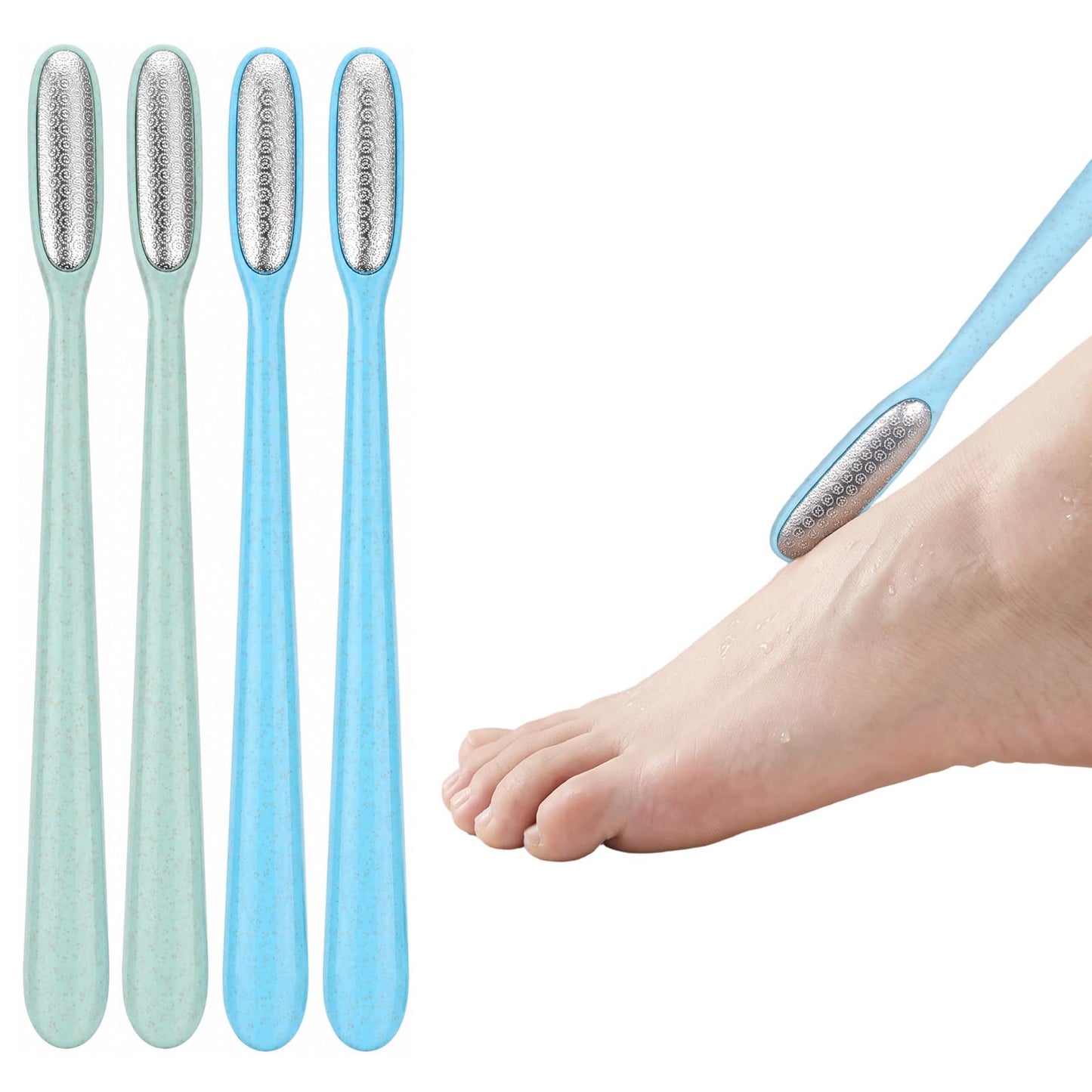 Psiriol 4Pcs Precision Callus Remover for Toes, Mini Foot File Exfoliator