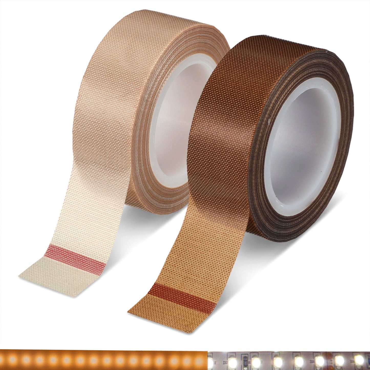 Xyembu 2 Pcs Led Light Strip Tape, 0.78 in x 29.5 ft Light Diffuser Tape Lights Dimming Masking Cover Soften Lighting Blocking Sticker for Soften Lights
