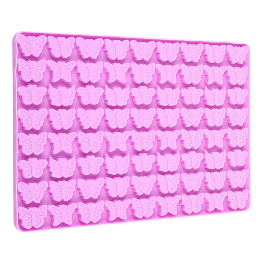 Butterfly Silicone Molds 3D 72 Cavities Butterfly Chocolate Mold Gummy Molds Wax Melt Molds Small Silicone Molds Ice Cube Tray Candy Molds for Chocolate Cake Dessert Baking Cupcake Topper
