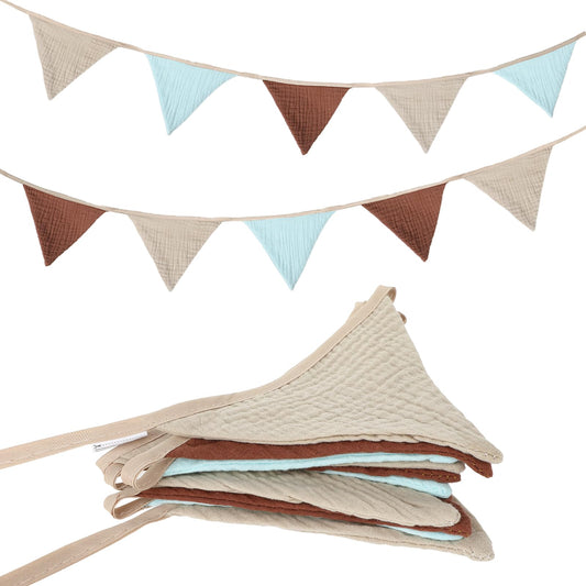 Bunting Banner Multicoloured Triangle Flags Hessian Banner Vintage Bunting Banner Bunting Garland Multicoloured Triangle Flags for Baby Shower Birthday Party Wedding Decoration Indoor Outdoor