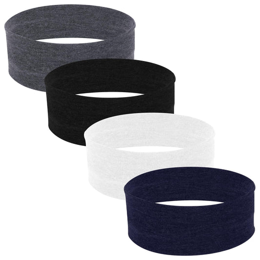 Sports Sweat Band Headbands, 4 PCS Thin Headbands Athletic Cotton Sweat Headband Elastic Basketball Headbands Non-Slip Hairbands Moisture Wicking Sweatbands for Women Men Sports Yoga Running Workout