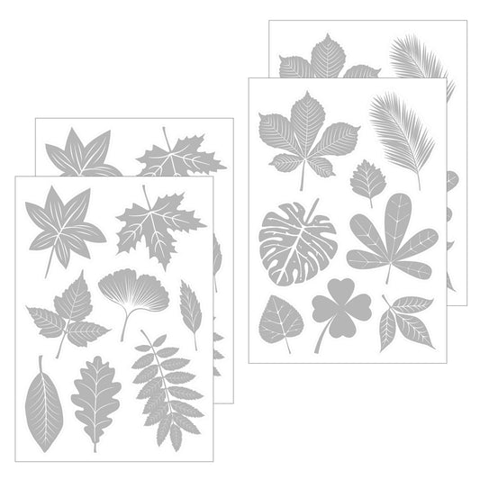 32 PCS Summer Anti Collision Window Clings Window Decals for Birds Strikes Anti Collision Window Assorted Leaf Shape Bird Deterrent to Prevent People and Bird Strikes on Window Glass