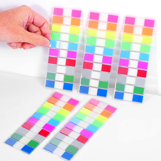 1600Pcs Book Tabs for Annotating Books Sticky Tabs for Notebooks Page Markers Book Clear Sticky Notes Writable Small Colored Stickys Pop Up Index Tab for Planner Classify Files Teacher Supplies