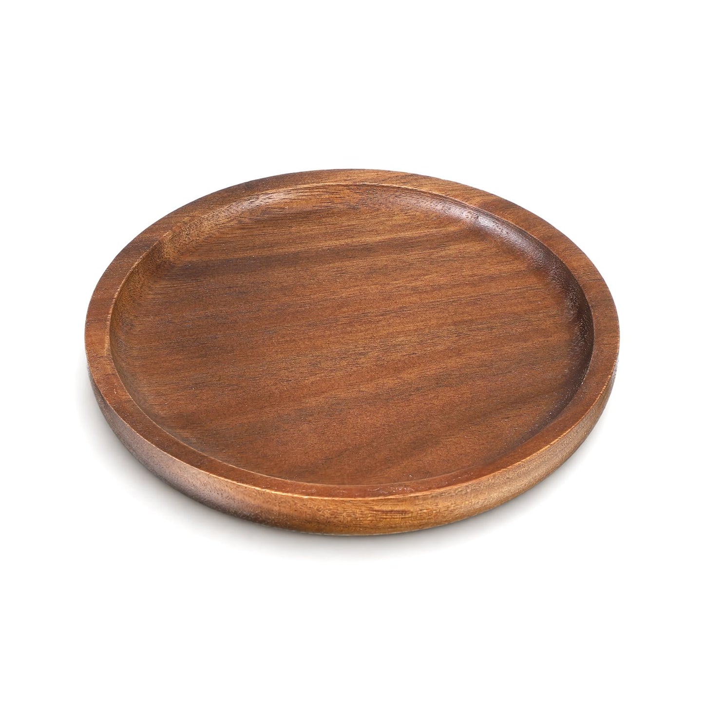 Candle Plate, Round Wooden Trays for Decor, Candle Holder Tray