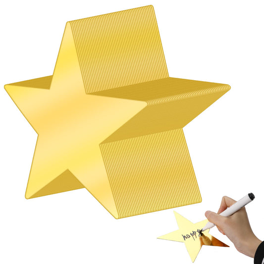 40 Pcs Double Printed Paper Stars Decoration Gold Star Cutouts 6.1 Inches Gold Stars Decorations for Wedding Party Movie Night Party Supplies