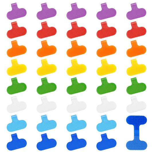 40 Pcs Cable Labels Self-Adhesive Cable Labels Multi-Color Cord Labels Wire Labels Handwriting Cable Tags Wire Tags for Electronics Computers Cable Management and Identification