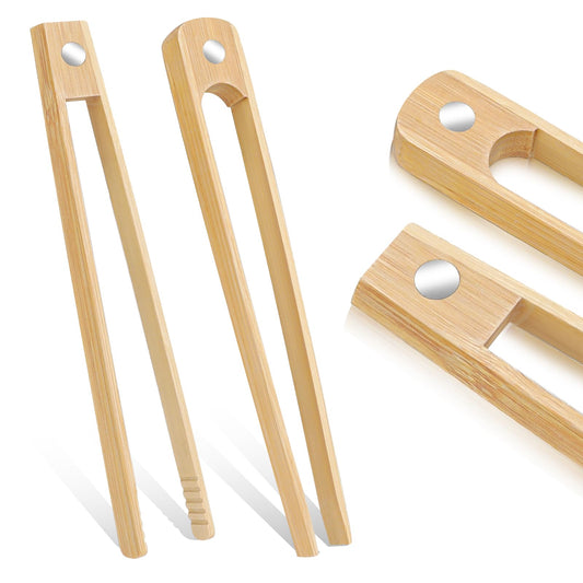 2 Pcs Wooden Tongs for Toaster 8.7 Inch Toaster Tongs Bamboo Toast Tongs Magnetic Bamboo Toaster Tongs Wooden Toaster Tongs with Magnet Bamboo Tongs for Toaster Wood Kitchen Utencil for Cooking
