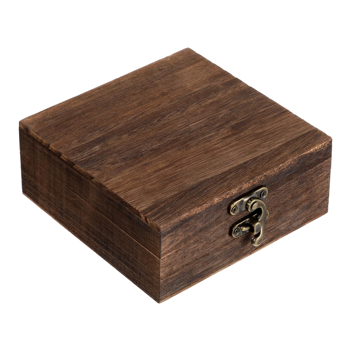 Small Wood Box, 4.7×4.7×2in Small Keepsake Box for Jewelry, Watches, Gifts
