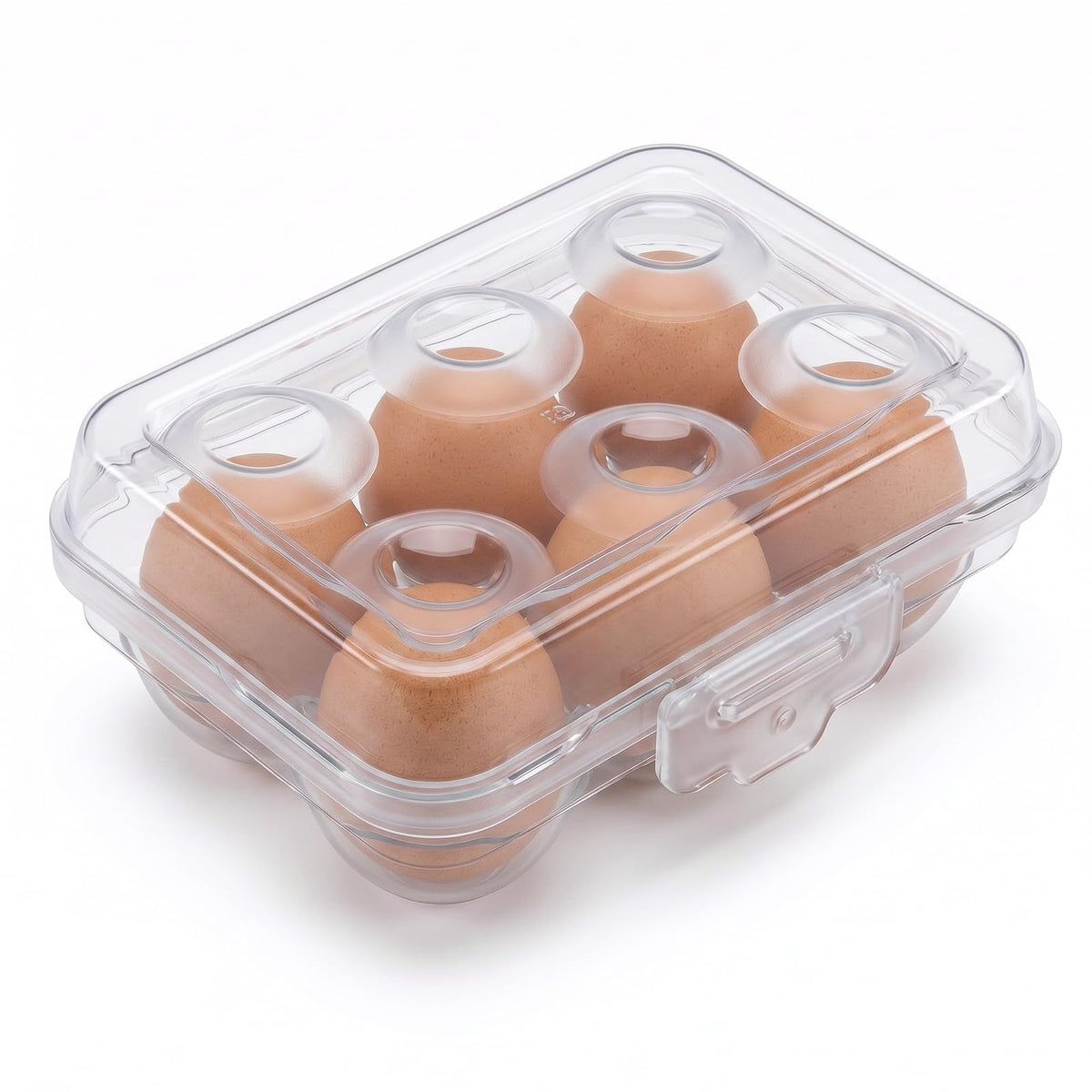 Egg Holder for Fridge, 6 Grid Egg Storage Box, Camping Egg Carrier Container