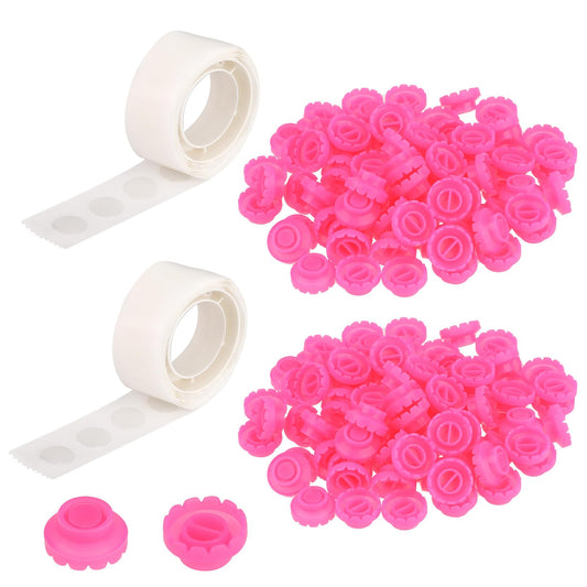 200 PCS Glue Rings Lash Extension, Eyelashes Extension Fan Blossom Cups, Eyelash Holder Extension Tool, Eyelash Glue Rings for Eyelash Grafting, Eyelash Extension (Pink)