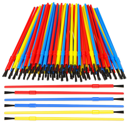 160 Pcs Oil Watercolor Brushes Plastic Paint Brushes Colorful Detail Painting Kit Acrylic Paint Brushes for Kids Classroom Learning Starter Art Supplies(160mm)