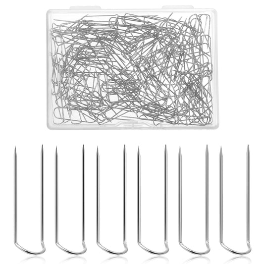 Pack of 200 U-Shape Pins Without Head Stainless Steel Pin Without Head with Box Sewing Head Pins Fine for Crafts DIY Projects Sewing Projects Crochet