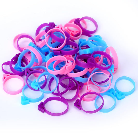 30 Pcs Pastry Bag Ties and Clips, Silicone Icing Bag Ties, Reusable Rubber Piping Bag Ties Decoration Bag Cake, Pastry Supplies Clips Suitable for Cupcakes Cookies and Pastry Seal, 3 Colors
