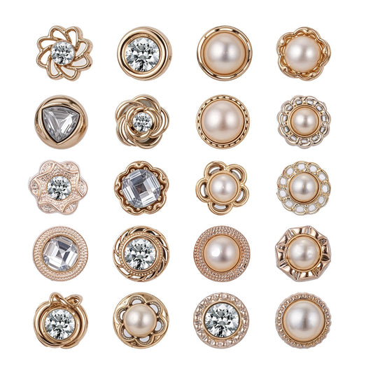 20Pcs Modesty Pins for Dresses Pearl No Sew Button Pins Rhinestones Pearl Safety Brooch Cover up Buttons Mini Invisible Buttons for Blouses Dresses Sweaters Coats Clothing Jeans Hat Bags Decoration