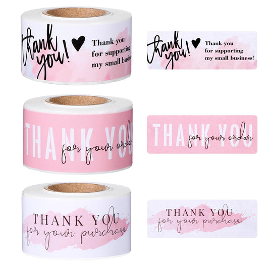 360 Pcs Thank You for Your Purchase Stickers Small Thank You Gifts