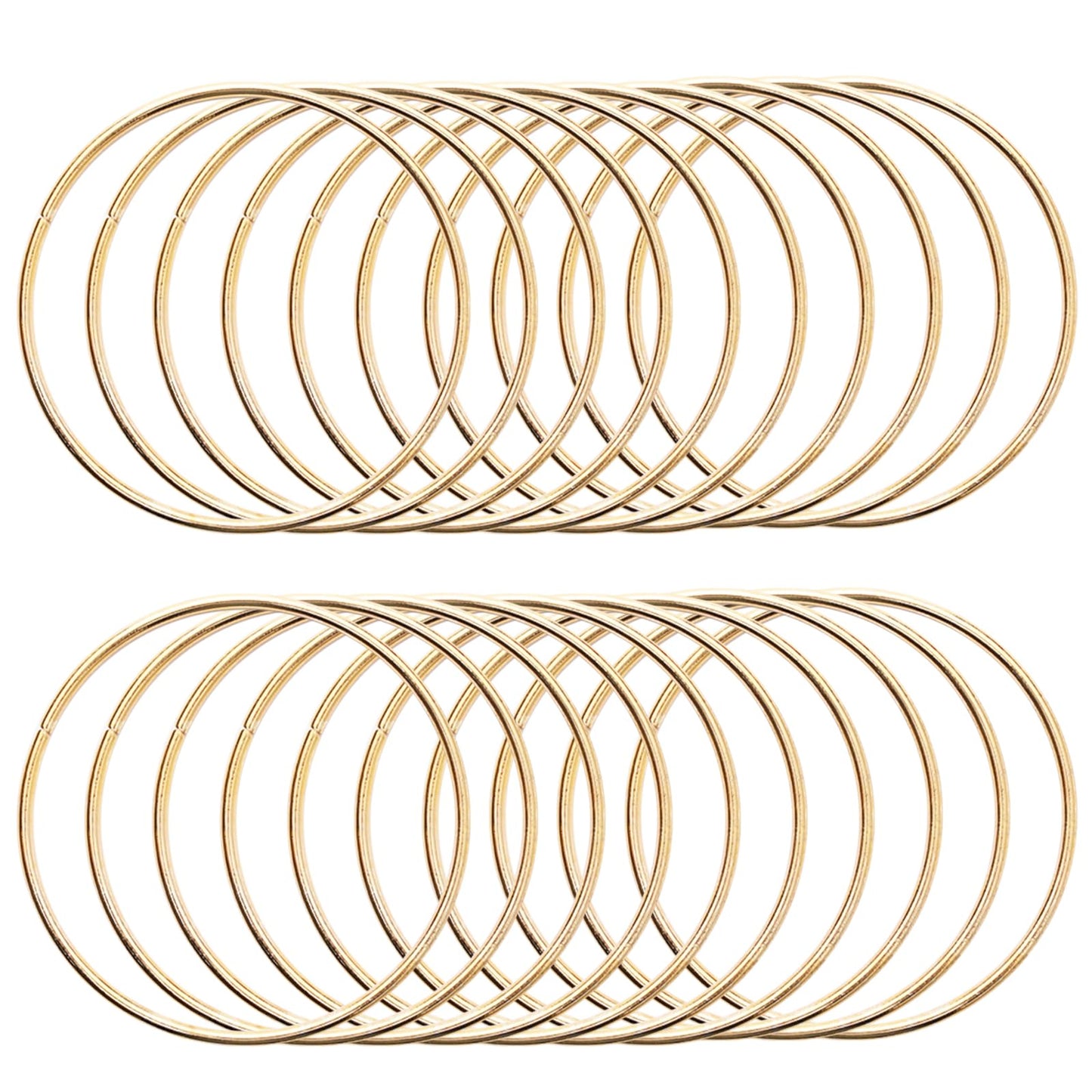 20 Pcs 3 Inch Metal Rings for Craft Gold Hoops Floral Macrame Hoops Rings for DIY Crafts Macrame Dream Catcher Supplies(Gold,3 inch)
