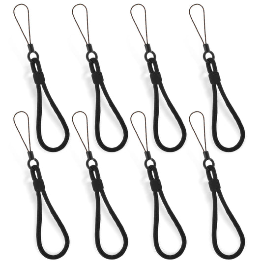 8 PCS Lanyards, Finger Wrist Neck Lanyards Black Wrist Lanyard Keychain Wristlet Short Lanyard Phone Wrist Strap Wrist Strap for Phone Case Id Name Tag Badge Cellphone Camara Keychain USB Flash Drive