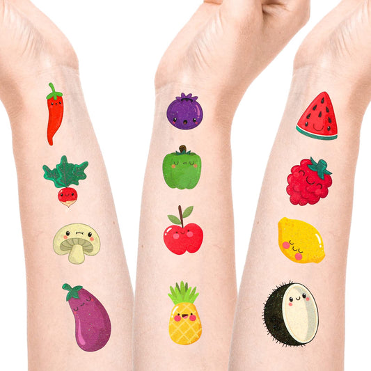 10 Sheets 3D Children Reward Stickers Vegetable Fruit Stickers for Party Bags 3D Puffy Stickers for Kids Toddlers Rewarding Party Scrapbooking, Including Fruits and Vegetable