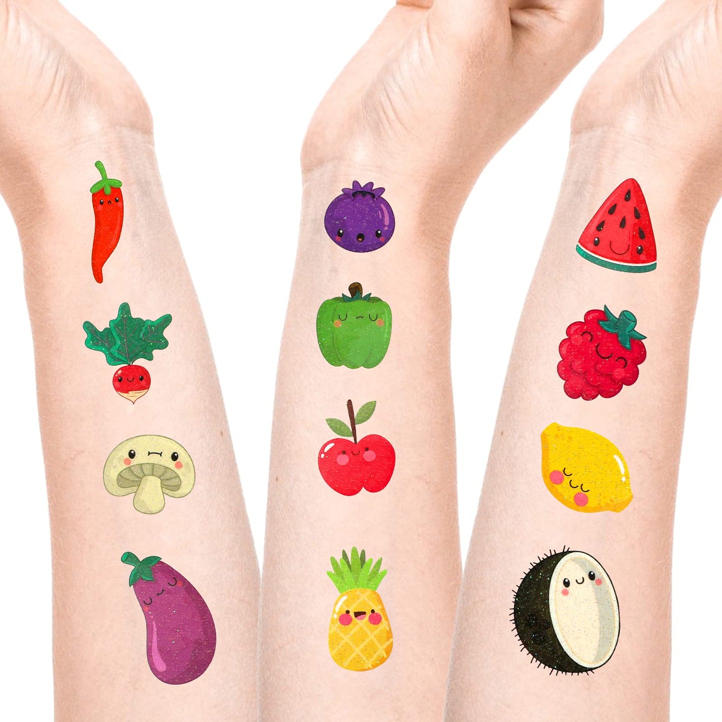10 Sheets 3D Children Reward Stickers Vegetable Fruit Stickers for Party Bags 3D Puffy Stickers for Kids Toddlers Rewarding Party Scrapbooking, Including Fruits and Vegetable