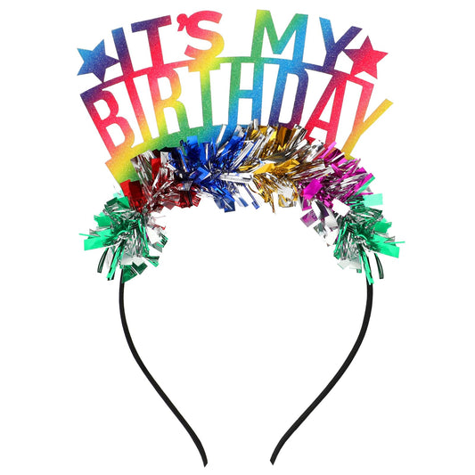 Birthday Girl Headband Bling Birthday Crown Birthday Headband Happy Birthday Crown Rainbow Birthday Tiara for Women Girls