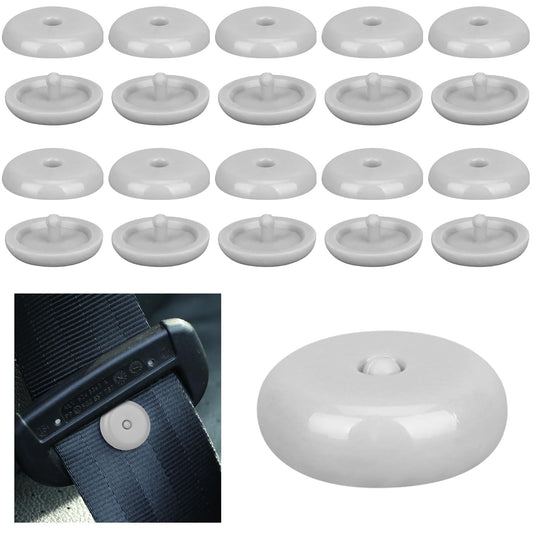 10 Sets Seat Belt Stopper Button Universal Seat Belt Button Stop Seatbelt Clips Grey Plastic Seatbelt Buckle Stopper Button Kit Prevent Seatbelt Clip from Sliding Down