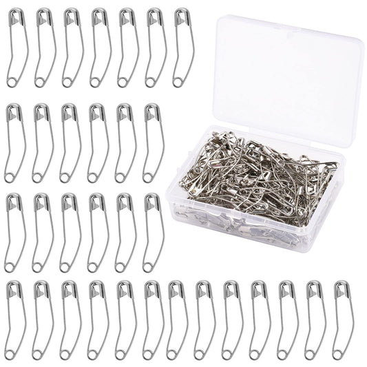 100Pcs Quilting Pins Curved Safety Pin Sewing Pins, 38mm/1.5inch Curved Safety Pins for Quilting Basting Pins, Silver Bent Safety Pins for Knitting