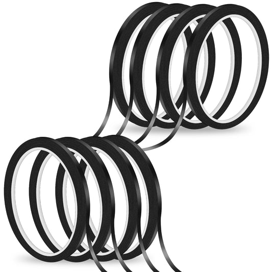 Mozeat Lens 8 Rolls Whiteboard Tape Black White board Grid Marking Tapes 3mm Width Self Adhesive Chart Line Tape Pinstripe Tape for Graphic Chart, Presentations, and Artwork, 216ft /Roll