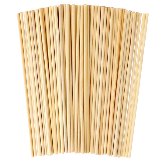 Wooden Sticks, 100 Pack Dowel Rods 15cm x 3mm Round Craft Wooden Sticks Craft Sticks Natural Sticks Natural Round Wood for DIY Craft Woodcraft Building Model Decorations