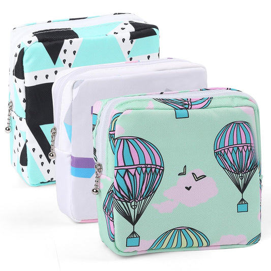 KALIONE 3 Pcs Sanitary Napkin Storage Bag Period Bag Period Pad Pouch, Storage Bag for Feminine Pads, Sanitary Pads Pouches First Period Kit for Teen Girls Women Ladies