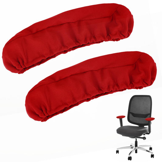 KALIONE 2Pcs Office Chair Arm Armrest Covers, Stretchable Polyester Office Chair Protector Covers, Office Chair Arm Pads, Armrests Protector Cushion Cover, Chair Arm Pads Arm Protectors(Red)