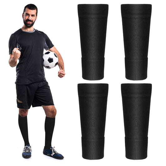 2 Pairs Soccer Shin Pad Football Sock Sleeves Socks Guards Sleeves Soccer Compression Socks Leg Sleeves Team Cut Football Socks Shin Pad Leg Sock Sleeve Sleeves Shin Pad Holders Shin Guards Football