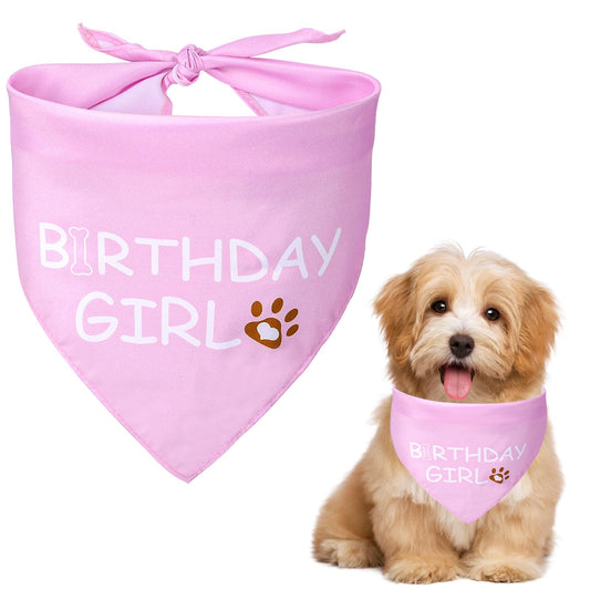 Dog Birthday Bandana Birthday Girl Dog Birthday Supplies for Small Medium Dog Pet