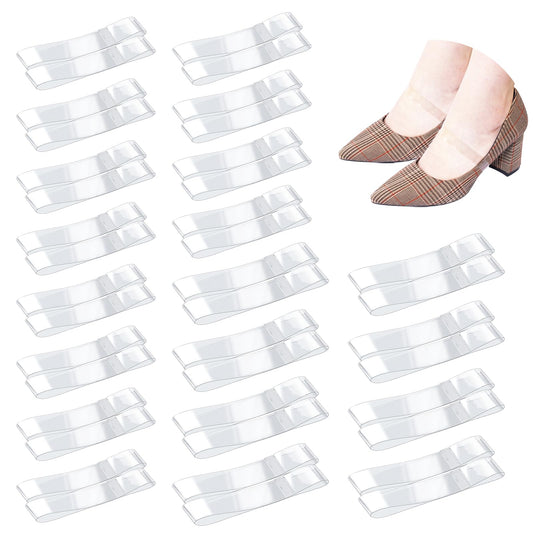 Vin Beauty Transparent Invisible High Heel Shoe Straps Women Elastic Shoe Laces Anti Loose Shoelace Belt Ankle Straps for Heels TPU Shoes Band Fixed Tie Belt for Holding Loose High Heel 20 Pairs