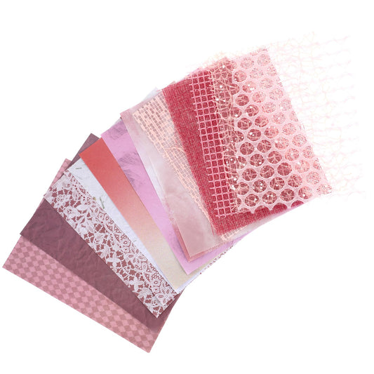 15 Sheets Textured Scrapbook Paper Pink Scrapbooking Materials Supplies for Journaling Planner Card Making DIY Project Paper Art Craft Supplies