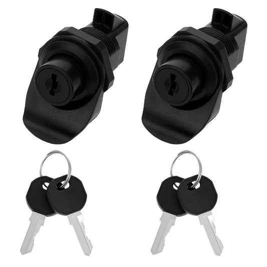 2 Packs Snap Latches, Glove Box Latches Plastic Push to Close Latches, Boat Latches, Box Lock Replacement, Toolbox Latch for Boat Truck Glove Box, Black