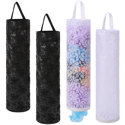 Mozeat Lens 4 Pack Carrier Bag Storage Bag Dispenser Plastic Bag Holder Storage Organizer for Plastic Bags, Grocery Bag, Bin Bag, Garbage Bag Shopping Bag