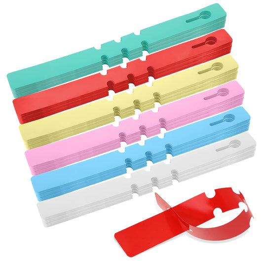 120 Pcs Tree Tags, 6 Colors Plastic Plant Labels Wrap Around Tree Tags Plant Garden Markers Hanging Adjustable Nursery Garden Labels Plant Labels for Outdoor Garden Waterproof