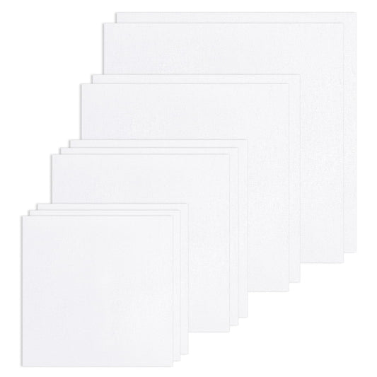 Embroidery Cloth, 10 Pcs White Embroidery Fabric Squares 4 Sizes Pre-Cut Natural Cotton Cross Stitch Fabric for Embroidery Garment Craft, Handmade Needlework, DIY Handicrafts (5.9 to 11.8 Inch)